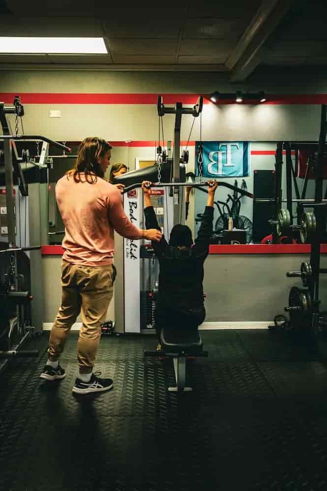 Personal training session at Heroes Fitness gym in Valrico, Florida